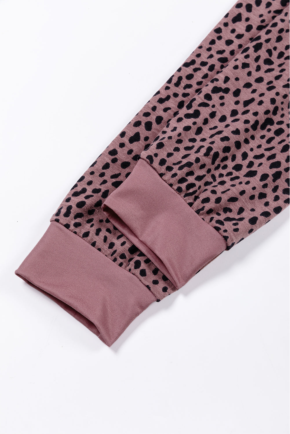 Animal Spotted Print Round Neck Long Sleeve Top