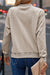 Une textured beige sweatshirt with Raglan sleeve