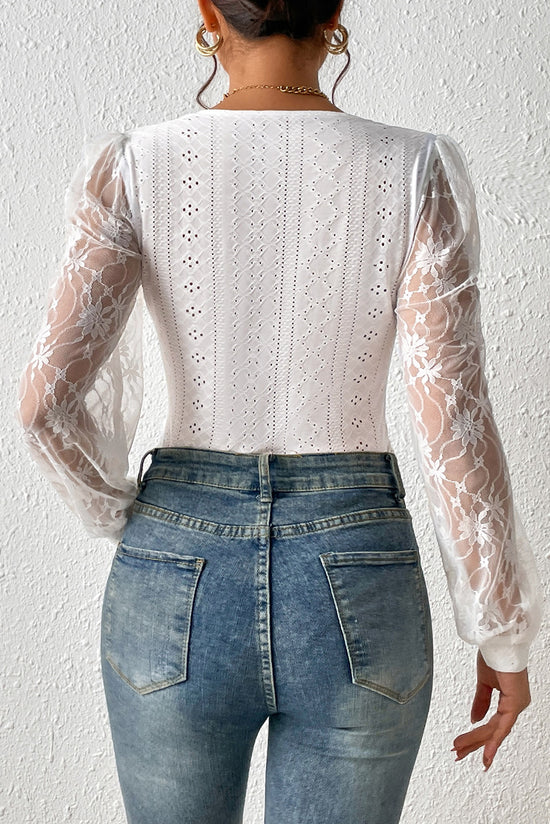 Body Frenchy white in contrasting lace *