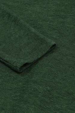 Chaqueta verde relajada con bolsillos de aleta contrastantes