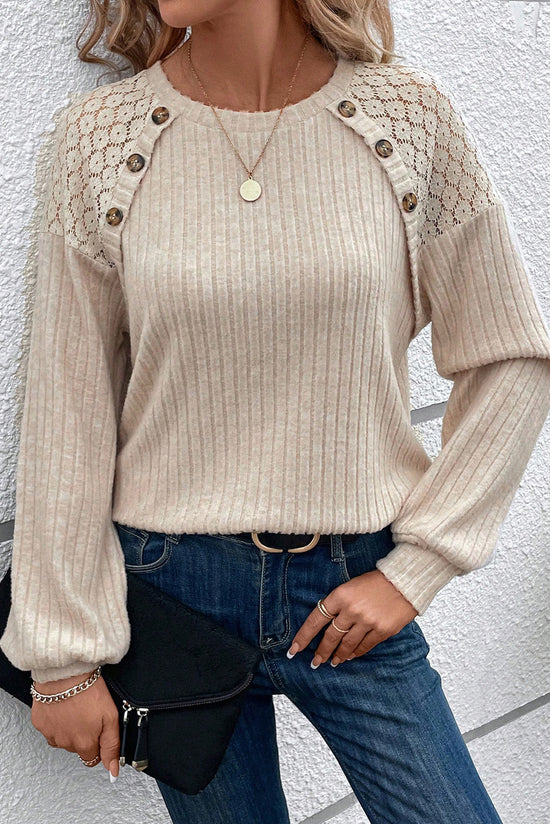 High ribbed buttoned with Raglan sleeve *