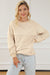 Contrasting two-tone patchwork raglan sleeve sweatshirt in oatmeal