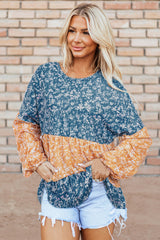 Chemisier orange à fleurs et blocs de couleurs *-A WOMAN WE LOVE