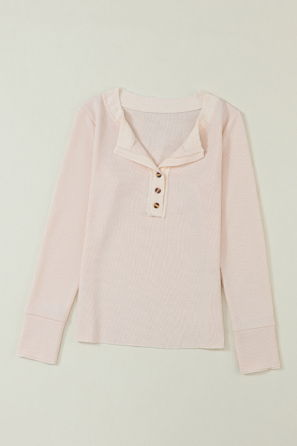 Haut Henley Texturated in Beige Waddow Knife