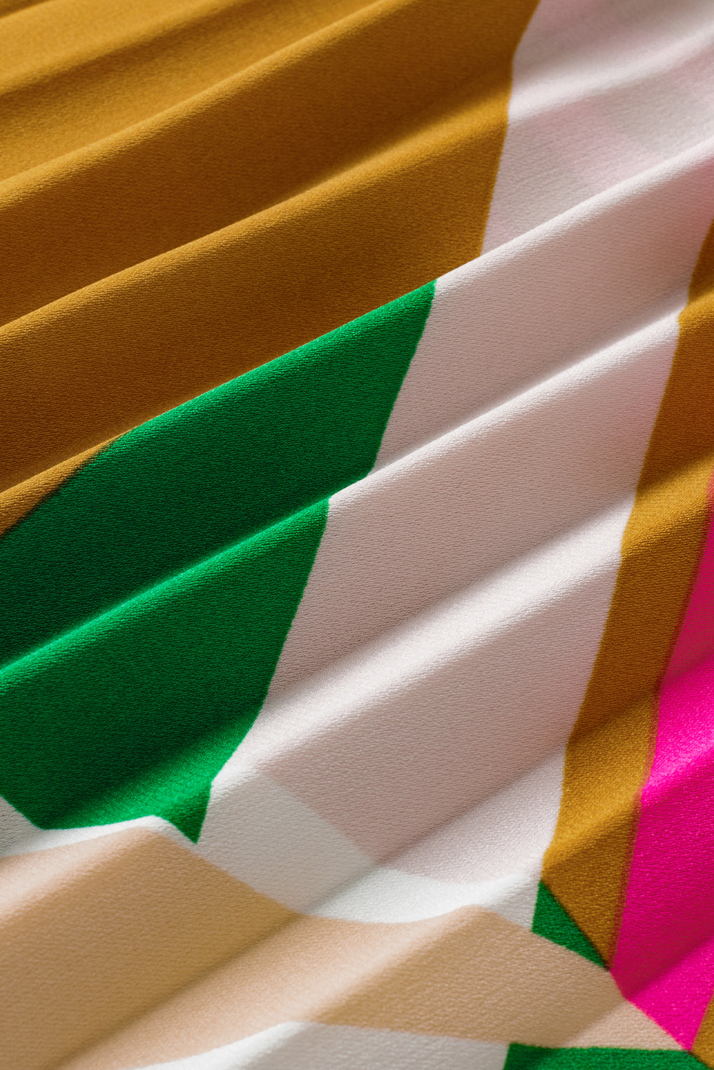 Débardeur droit plissé multicolore à imprimé géométrique-A WOMAN WE LOVE