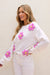 White flower hook sweater