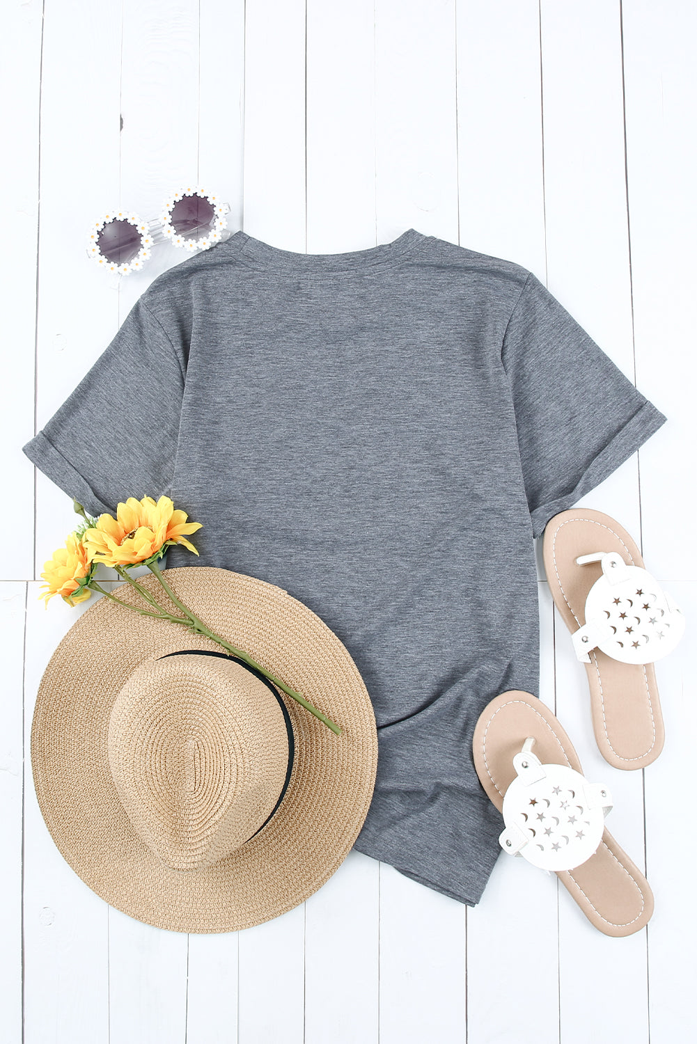 Uneed gray round neck t-shirt