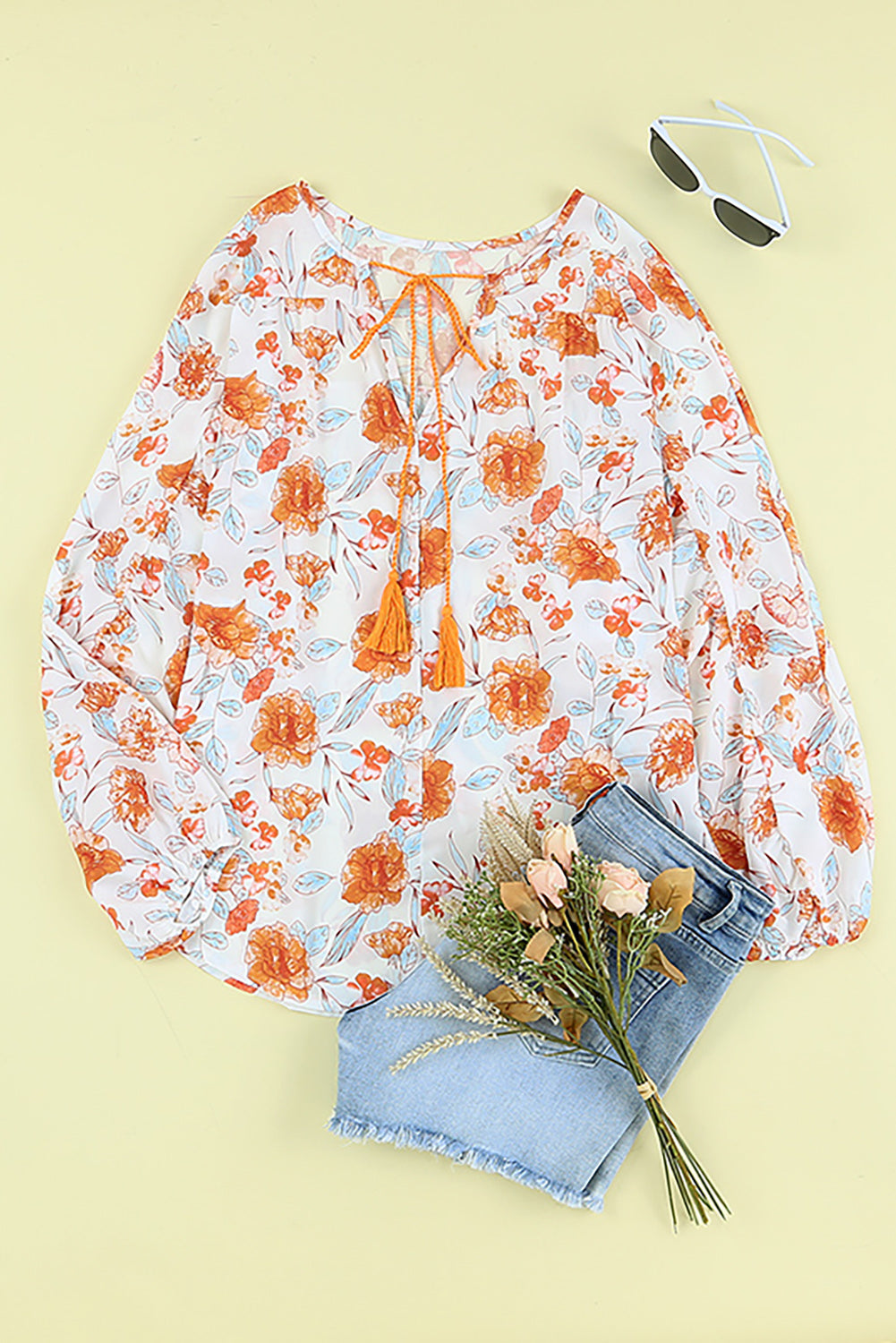 Chemisier Dolman à imprimé floral en V Split V Split