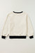 Jet Stream Color Block Edge Raglan Sleeve Crew Neck Top