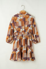 Mini-Robe Orange Flower Shirt Bohemia*