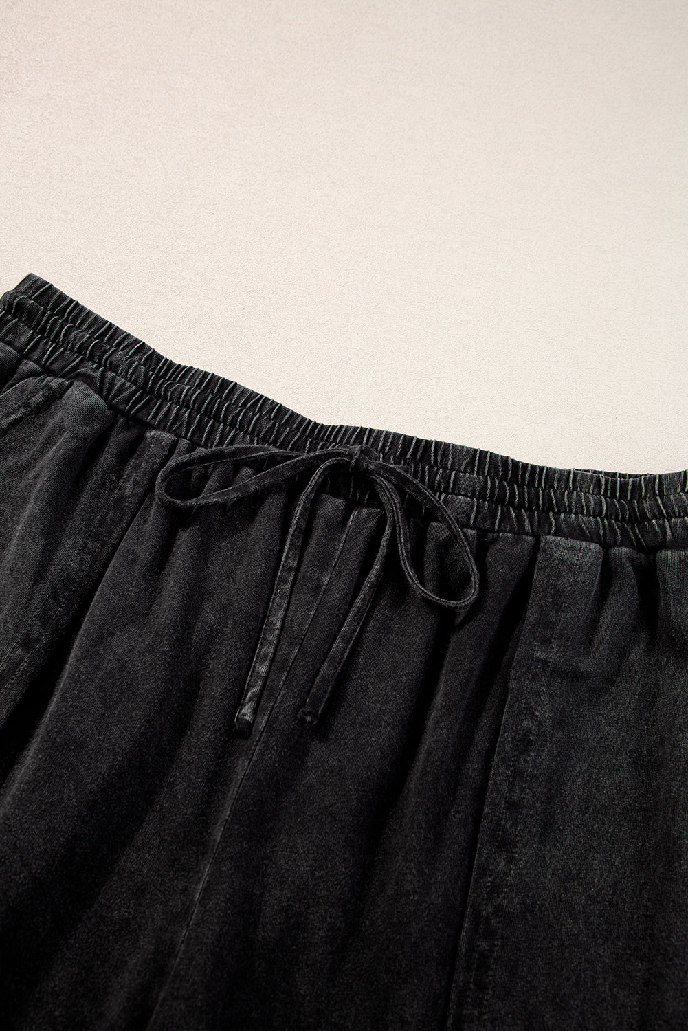 Black Plus Mineral Wash Exposed Seam Wide Gaming Pants