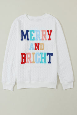 Sweat-shirt blanc en tricot torsadé Merry And Bright *