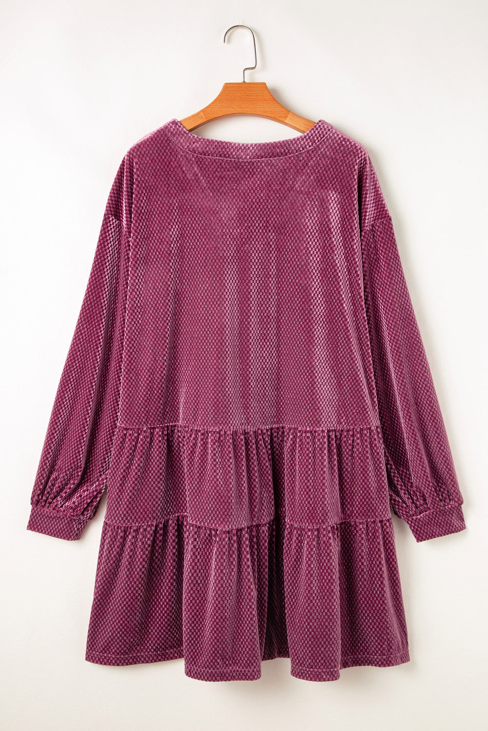 Robe à plusieurs niveaux en velours texturé Meadow Mauve de Grande taille