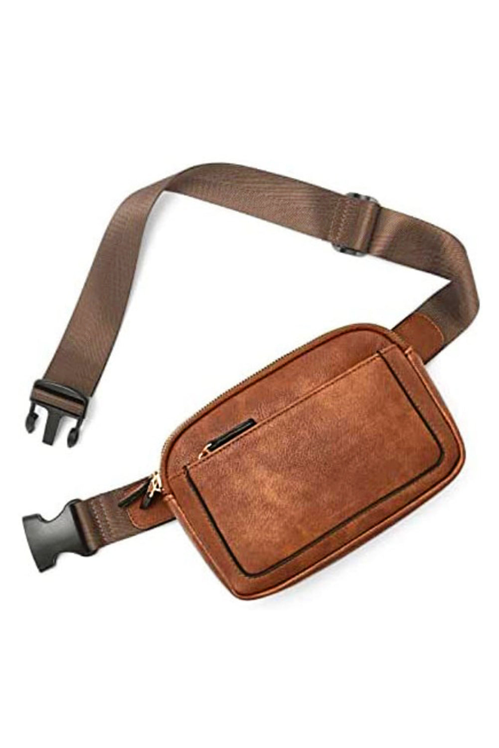 Bolsa Crossbody Monmalista de Camel Multi-Zips