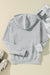 Hooded hoodie with tightening lined in fleece of light gray colored with pocket