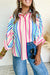 3/4 rosy striped shirt with rose stripes