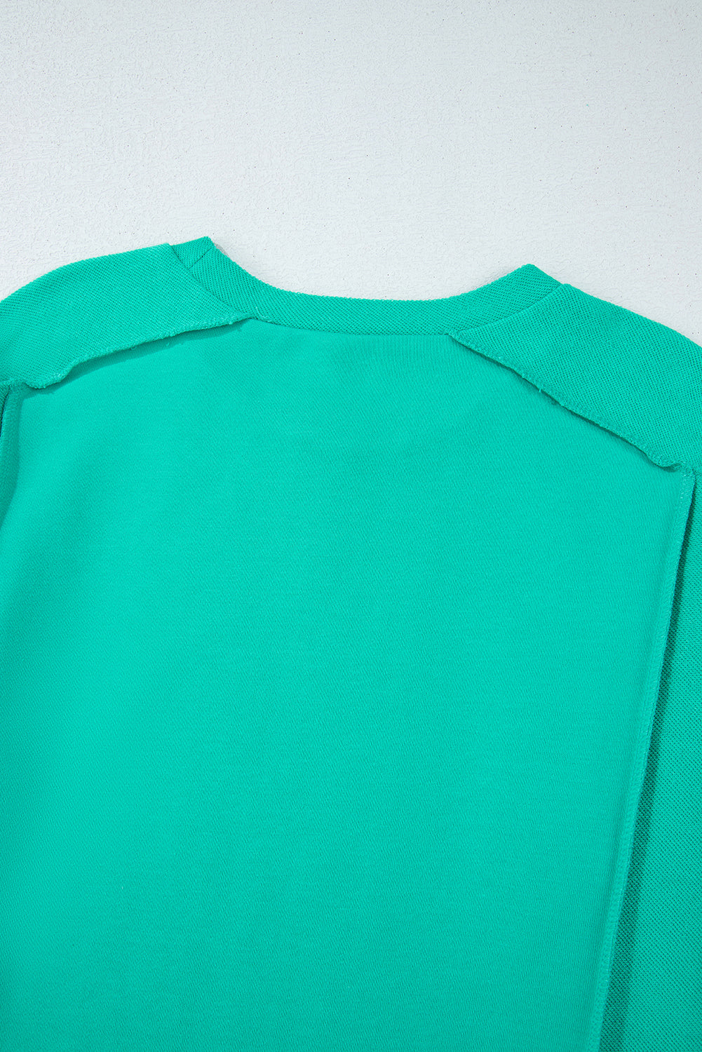 Sweat-shirt à col rond avec épissage vert menthe