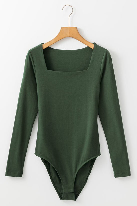 Long -sleeved slim cutting bodysuit *