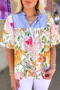 Multicolored blouse with floral print *