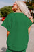 Ensemble t-shirt coupe ample texturé vert foncé *