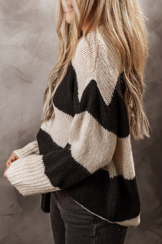 Ample sweater with Jet Stream Color Blocks