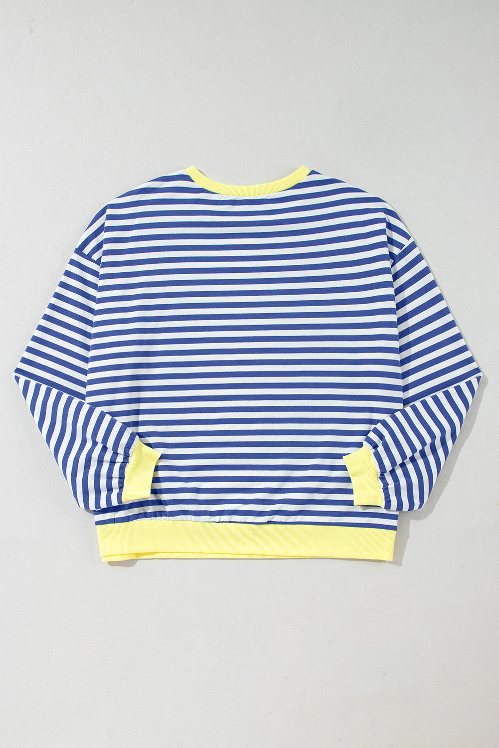 Stripe blu Stripe Oversize Contrast Taschet Pullover Felpa