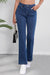 Jean bootcut décontracté en tricot extensible Ashleigh bleu taille moyenne