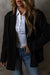 Black buttoned blazer with flap pocket and lapels