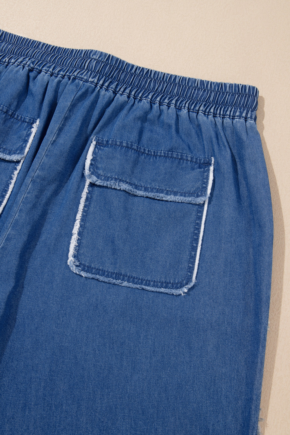 Sail bleu lavé denim chambray lâches et pantalon de taille