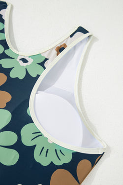 Bikini Deux Pièces Zippé Grande Taille Vert *