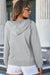 Light Grey Zip Up Hoodie Lined with Solid Color Fleece