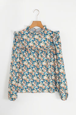 Sky blue blouse with puffy sleeves *