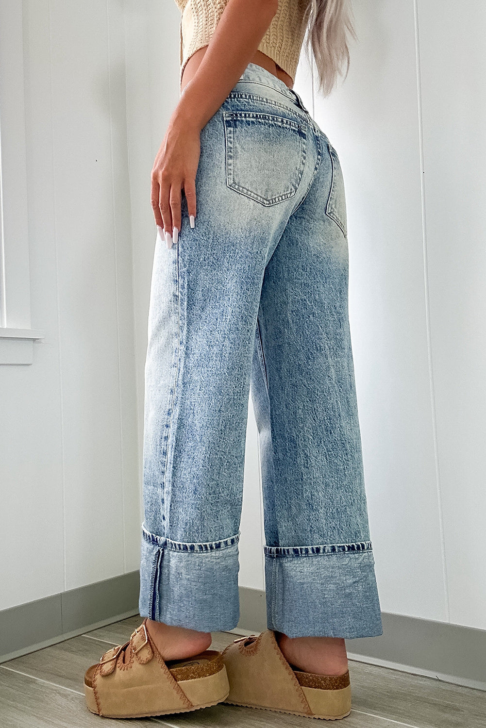 Myosotis High Rise Zip Fly Fly Wash jeans