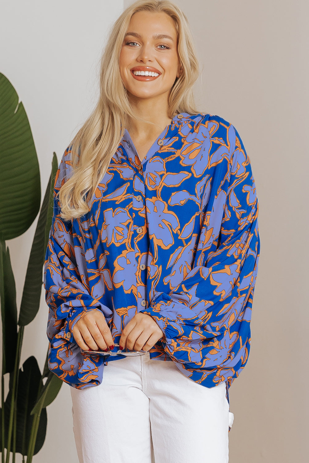 Chemise ample boutonnée à manches chauve-souris *-A WOMAN WE LOVE
