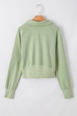 Zipped sword-to-collar sweatshirt *