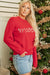 Merry casual sweater ardent red pearl