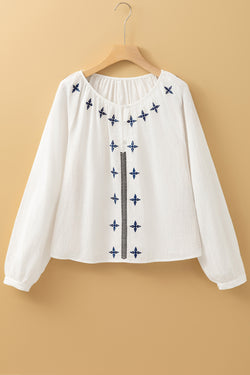 Long sleeve buttoned blouse *