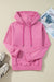 Candy Solid Color Fleece Lined Drawstring Hoodie with Pocket