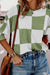 Blouse Green Mixed Grass Mixed Checkered and Fat Wocks