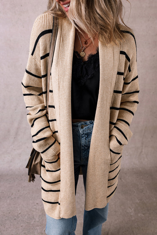 Cardigan open to black stripes *