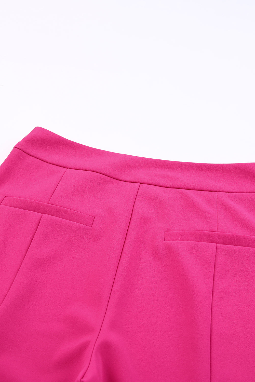 Pantalones de cintura alta con dobladillo dividido rosa