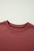 Mineral Red Two-Tone Patchwork Drop Shoulder Sweatshirt