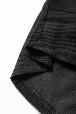 Black -mixed cotton knit shorts with pockets