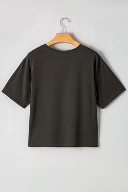 Camiseta gris gris gris vintage con cabeza de tauroau *