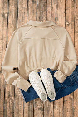 Zipped sword-to-collar sweatshirt *