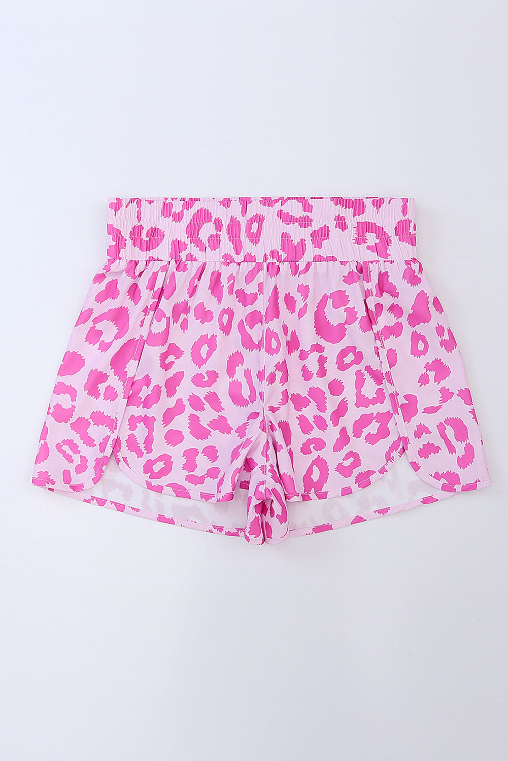 Short sportif rose léopard haute taille