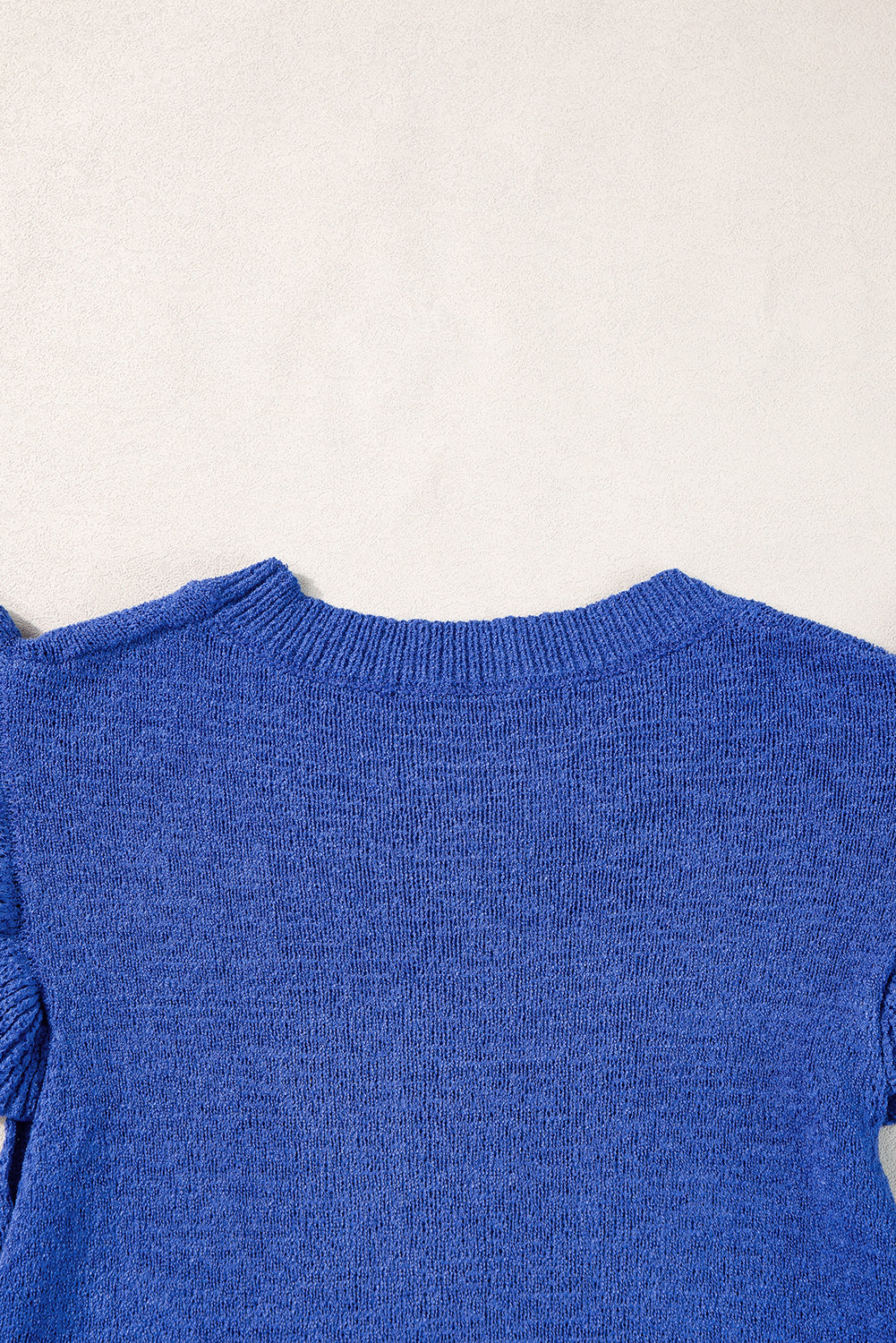 Top maglione a maglia a maglia blu scuro