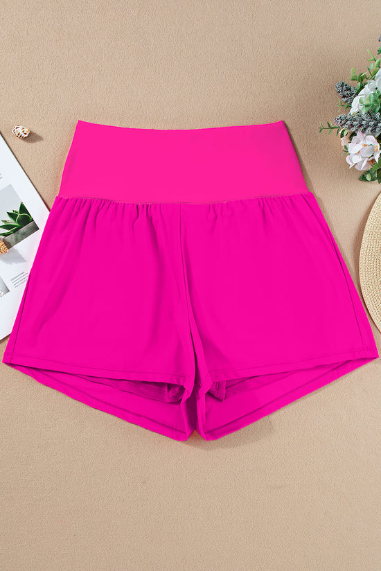 Large Bath Shorts and Red Pink Pockets