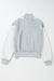 Grey Half Zip Drop Shoulder Sweatshirt with Side Slits