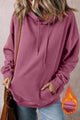 Thick hoodie with drawstring and kangaroo pocket lined with valerian fleece